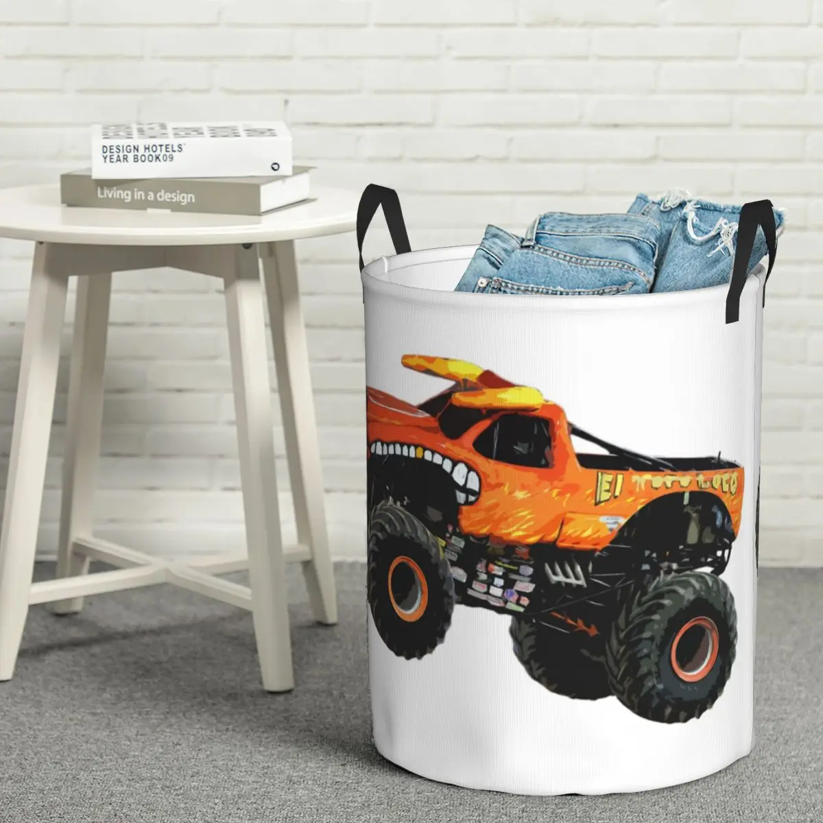 Cesto de Ropa Plegable El Toro Loco - Cesto de Lavandería con Diseño de Monster Truck, Organizador para el Hogar, Cesto para Ropa de Bebé