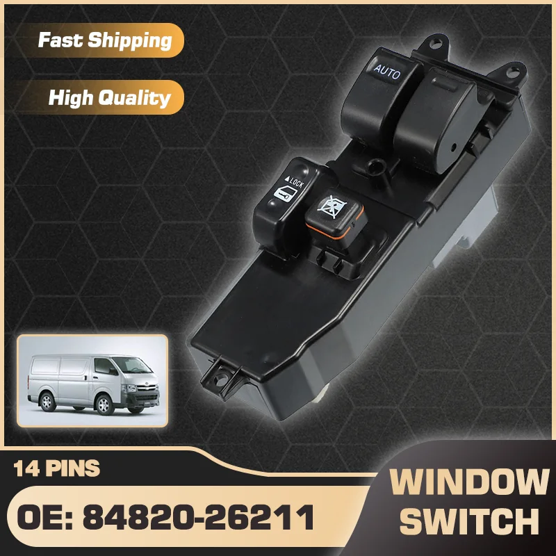 84820-26211 For Toyota HiAce H200 MK5 Toyota Commuter RegiusAce Toyota Quantum Ventury 2006-2014 Power Window Door Lock Switch