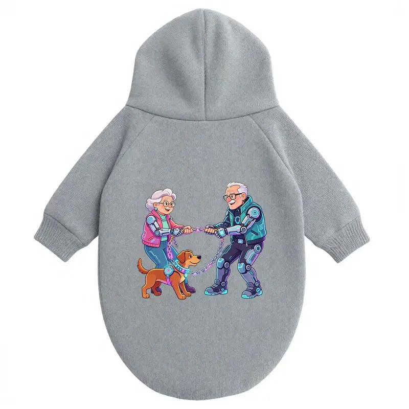 

Dog Fun Print Hoodie, Breathable Pet Apparel