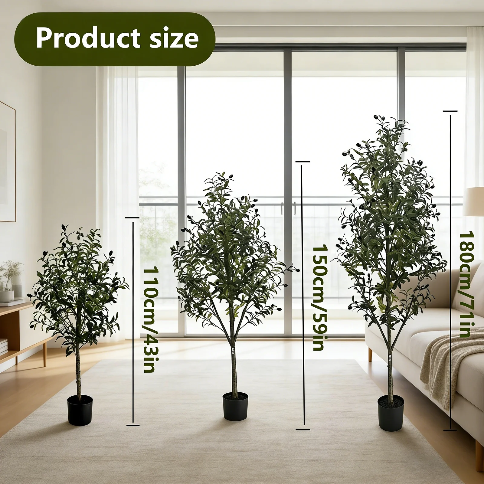 شجرة زيتون صناعية بطول 110/150 - مراجعة Ficus Lyrata Tree وسعره