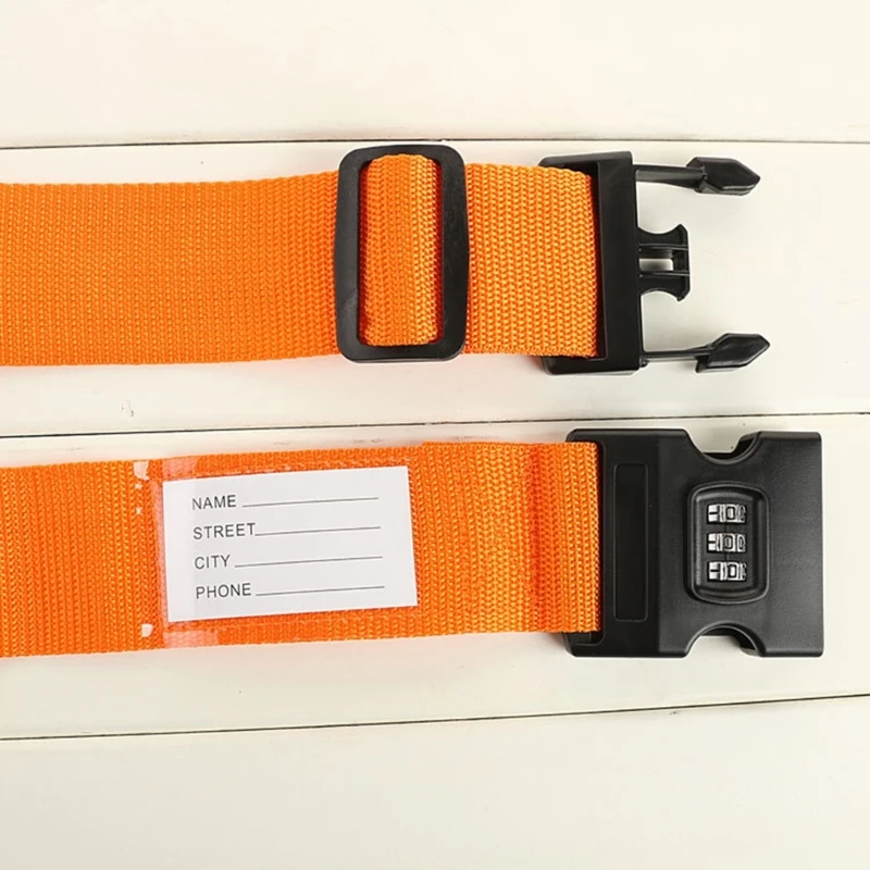 Luggage Strap with Quick Release Buckle Combination Lock Suitcase Belts Adjustable Packing Strap Travel Accessories