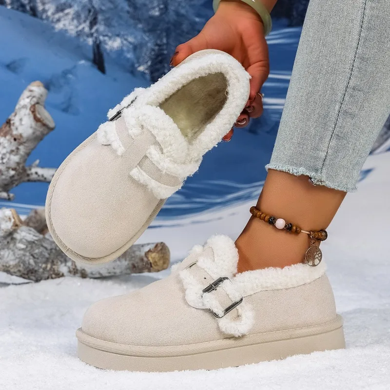 

2025 NEW Simple and fashionable hot-selling Snow Boots Winter New Round Toe Non-slip Platform Warm Cotton Boots