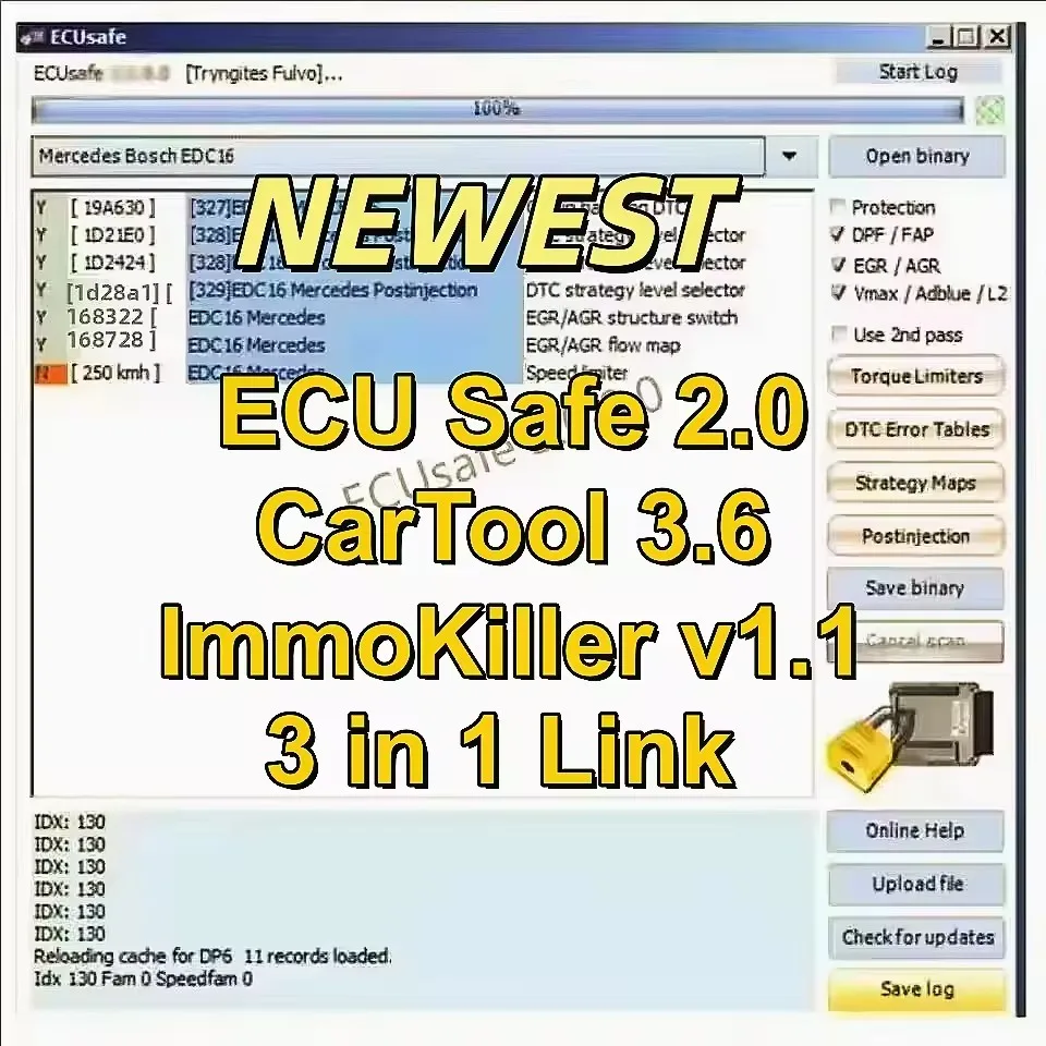 

Paquete de software 2025 ECUSafe 2.0 con ImmoKiller V1.1 y herramienta de chip CarTool V3.6 para seguridad y modificación de aut