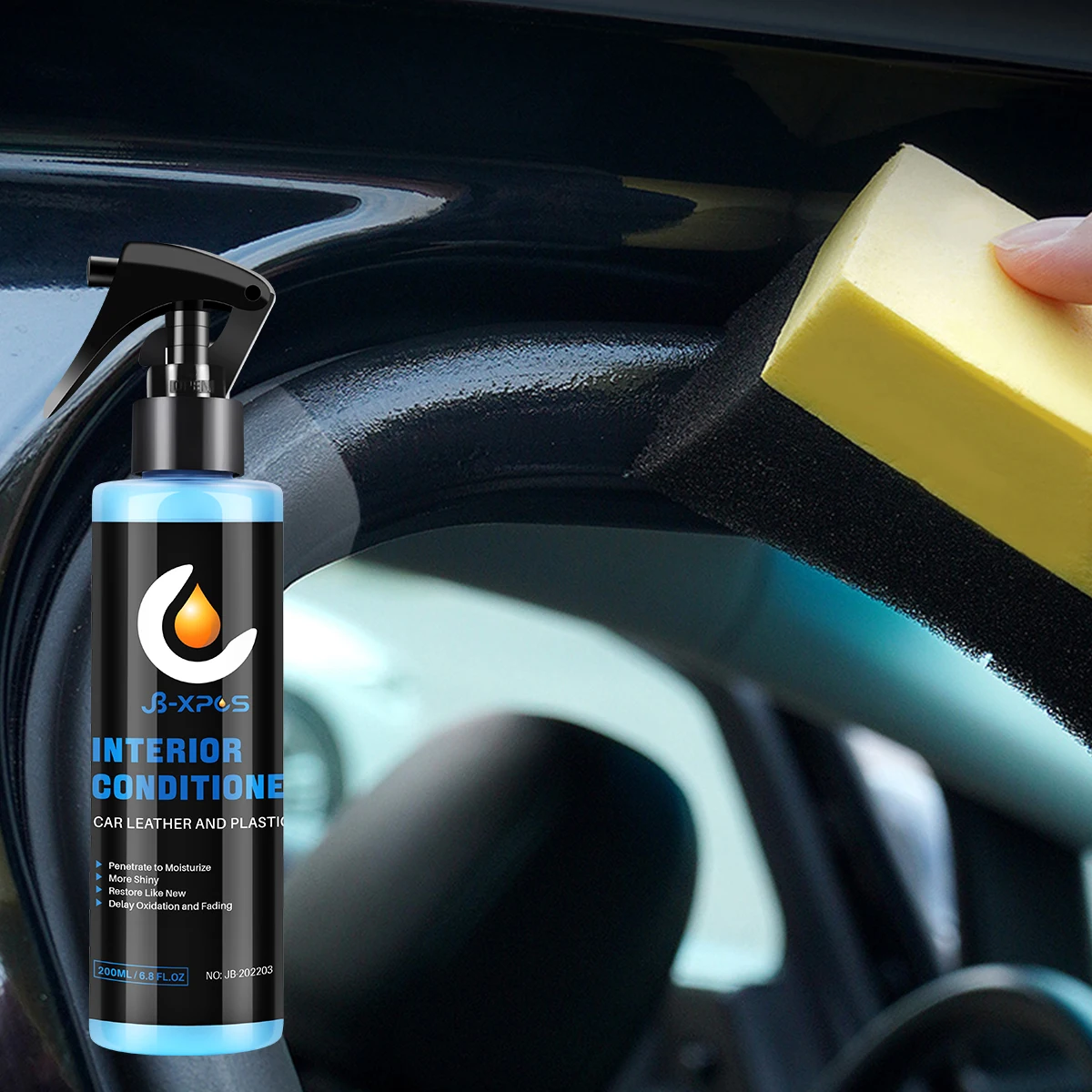 

Plastic Leather Restorer Interior Trim Seat Polish Shine Renovator Black New Color Cleaner Spray Car Care Accessories