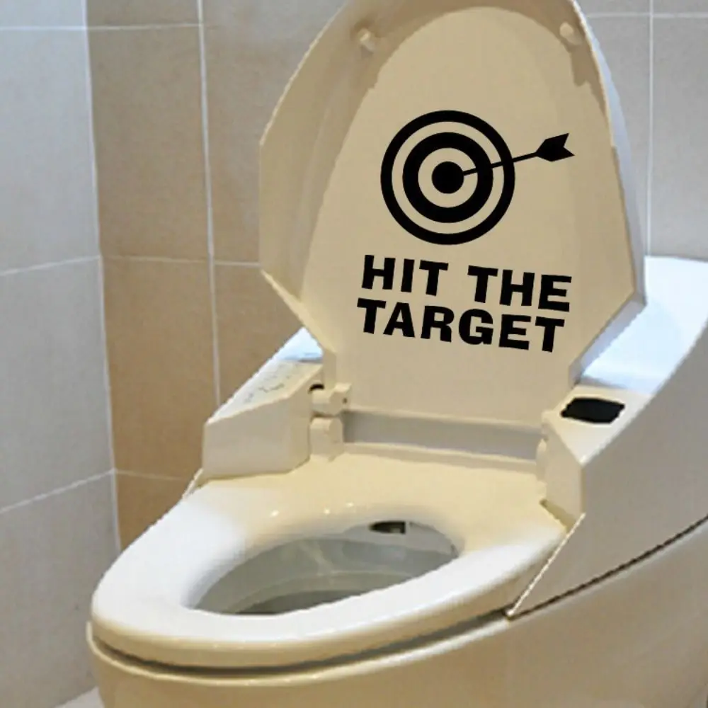 Waterproof Target Toilet Stickers PVC Hit the Target PVC Toilet Stickers Long-lasting Removable Bathroom Wall Stickers Toilet