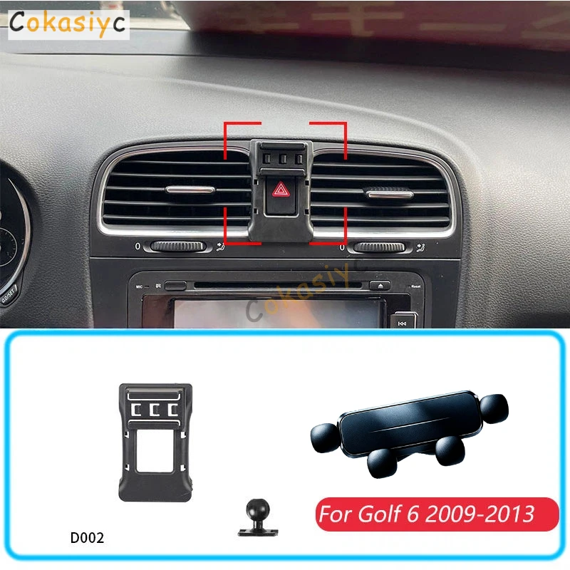 Auto-Handyhalterung für Volkswagen Golf MK6 6 2009-2013, Schwerkraft-Ständerhalterung, horizontale GPS-Handyhalterung, Zubehör
