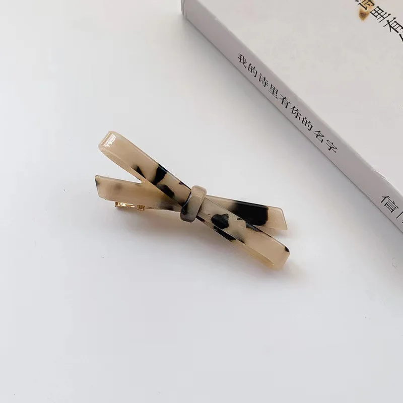 1PC süße Mädchen Schleife Seite Clip zarte vielseitige niedrige Pferdeschwanz ein Wort Clip einfache sanfte vielseitige Kugel – Detail 3