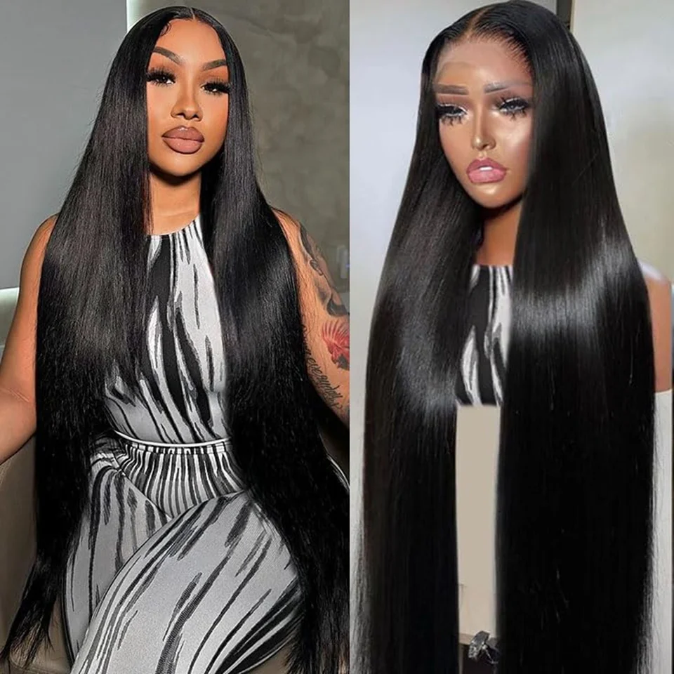 Straight 13x6 Hd Lace Frontal Wig Human Hair Brazilian Wig 32 34 Inch 13x4 Bone Straight Lace Front Human Hair Wigs For Women