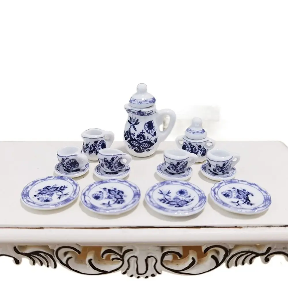 

Керамический 1:12 кукольный домик, миниатюрный фарфоровый набор чайных чашек, посуда, кухонные аксессуары, детские игрушки, подарок