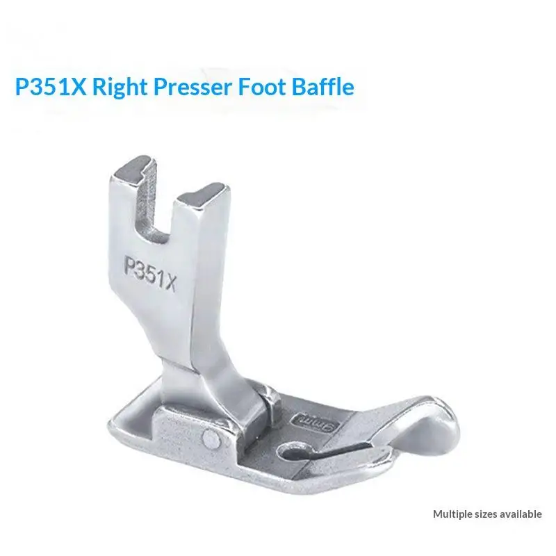 P351X All-Steel Flat Sewing Machine Presser Foot Smooth Surface for Bright Dark Line Thick Fabric Tailor Shop Use