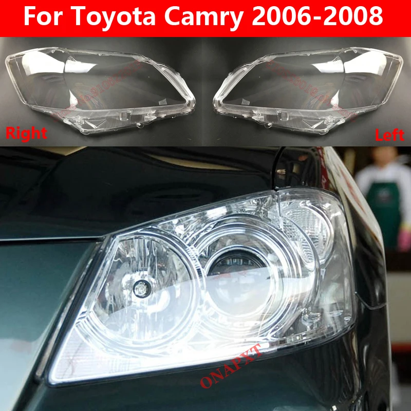 

Asia-Pacific version Front headlamps transparent lampshades lamp shell headlight shell cover For Toyota Camry 2006 2007 2008