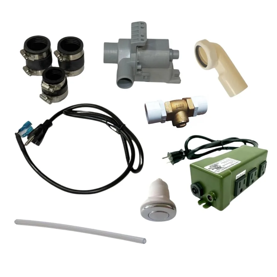 Discharge Pump Parts for Pedicure Spa Chair w/Switch and Timer Control Box, Replacement for Shiasulogic Nail Massage Foot Tub