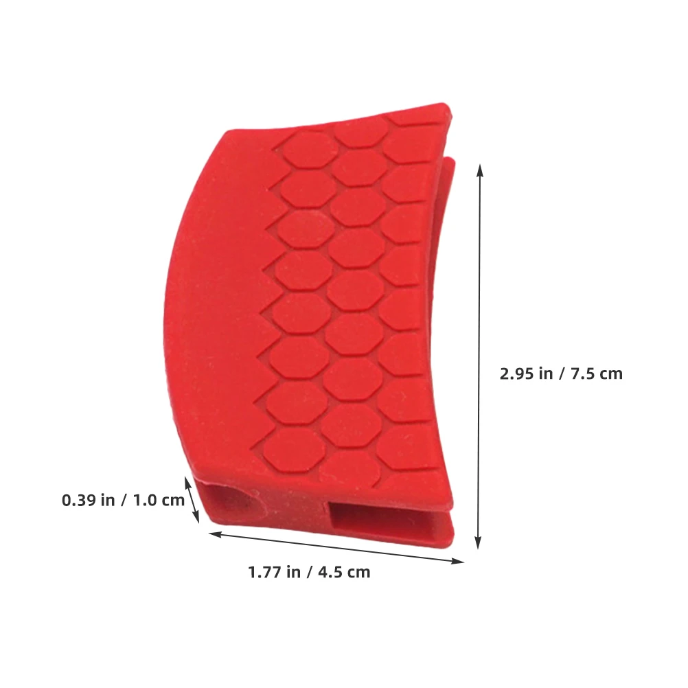 

1 Pair Silicone Pot Handle Grip Sleeve Heat Resistant Anti-Scald Non-Slip Cookware Cover For Wok Pan Saucepan Kitchen Tool Red