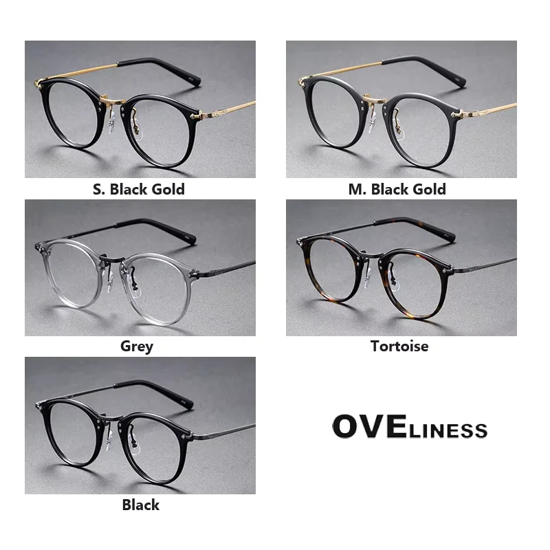 2025 Acetate Titanium Glasses Frame Men Retro Vintage Round Eyeglasses frames women Spectacles Eyewear - Image 5