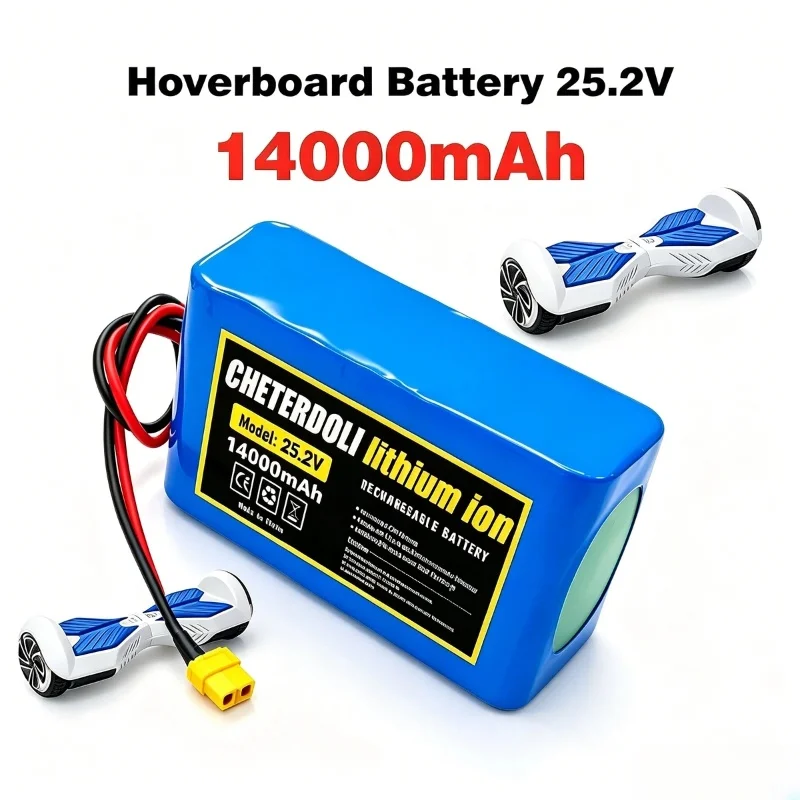 

6S2P18650 Lithium Ion Hoverboard Battery25.2V 14Ah High Capacity Li-ion Rechargeable Fit Self Balancing Scooter Skateboard Power
