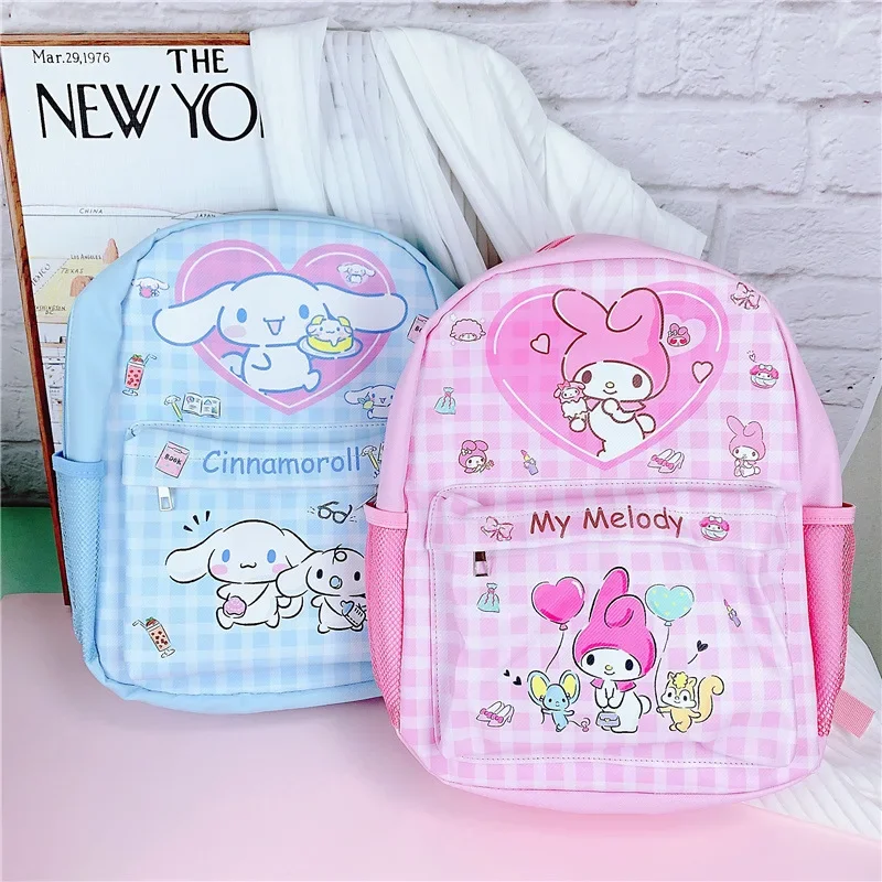 

Sanrio Cinnamoroll PU Рюкзак для девушек мягкий милый Повседневный Рюкзак полакко Пом Пурин Студенческая школьная сумка большого размера