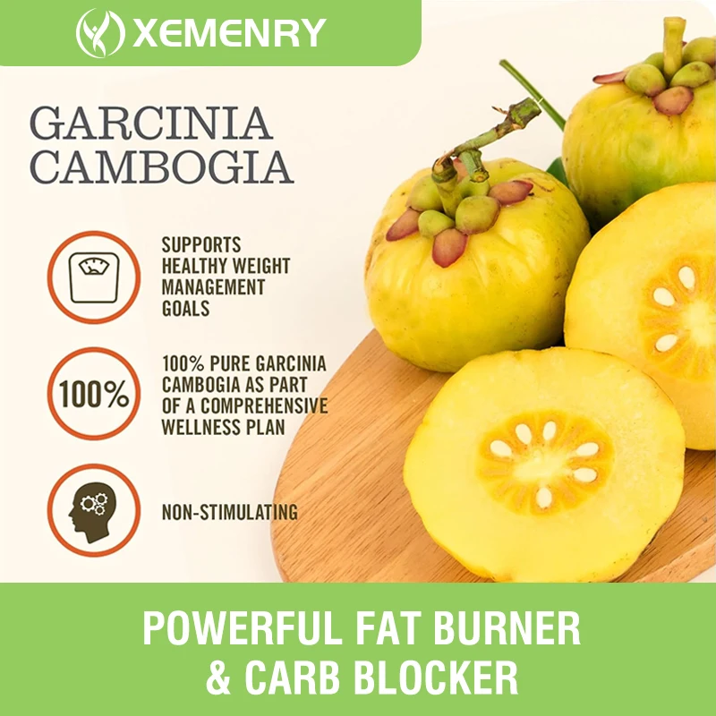 Garcinia Cambogia Capsules - Burn Fat, Detoxify, Appetite Suppression, Boost Metabolism, Weight Management