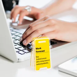 1 Acrylic Desktop Logo Note Holder, Humorous Office Decor,