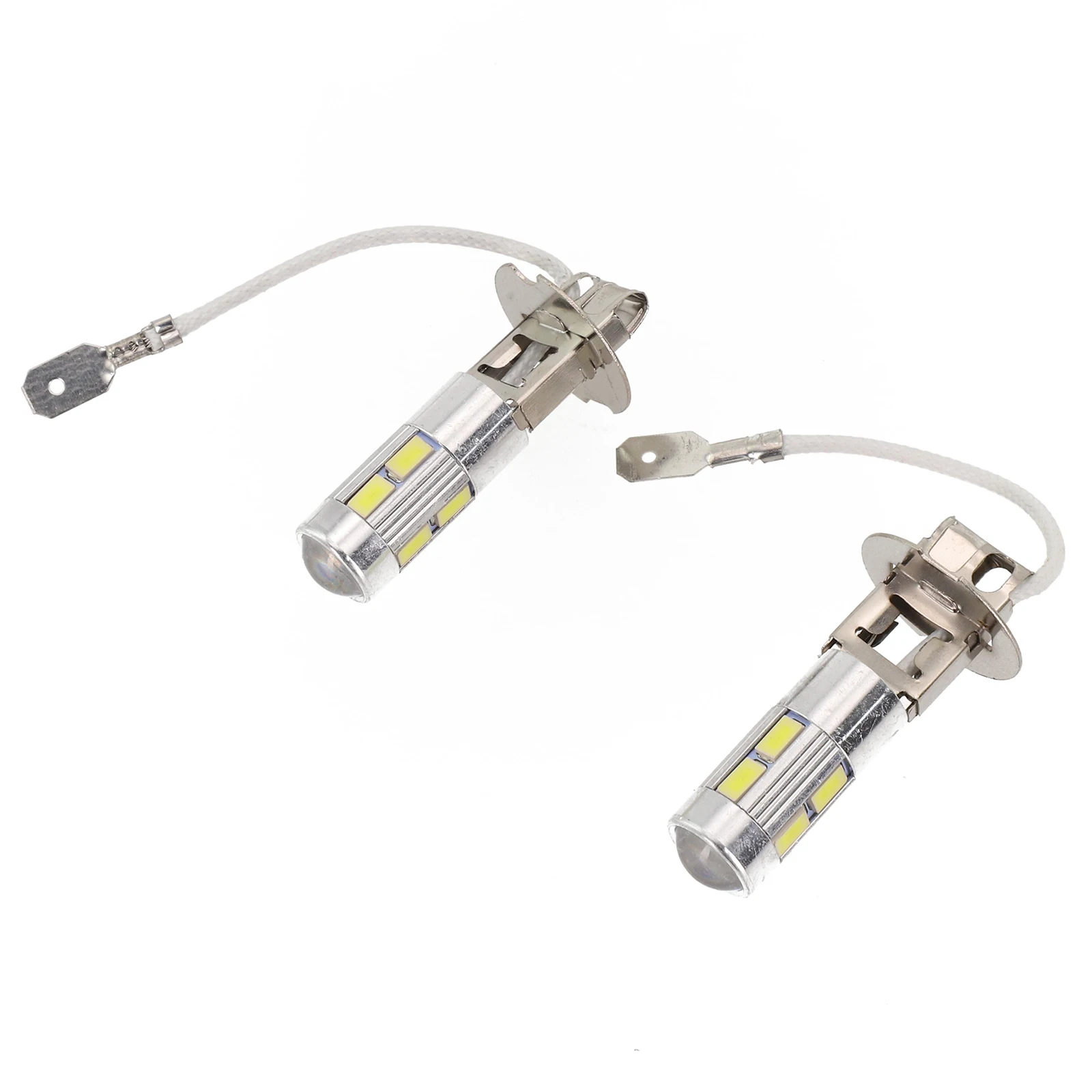 2 ชิ้น H3 50W 6000K 1200Lumens ​   หลอดไฟ LED รถยนต์กําลังสูง White COB Led Technoloty LED Chip Car Light Gadgets อายุการใช้งานยาวนาน