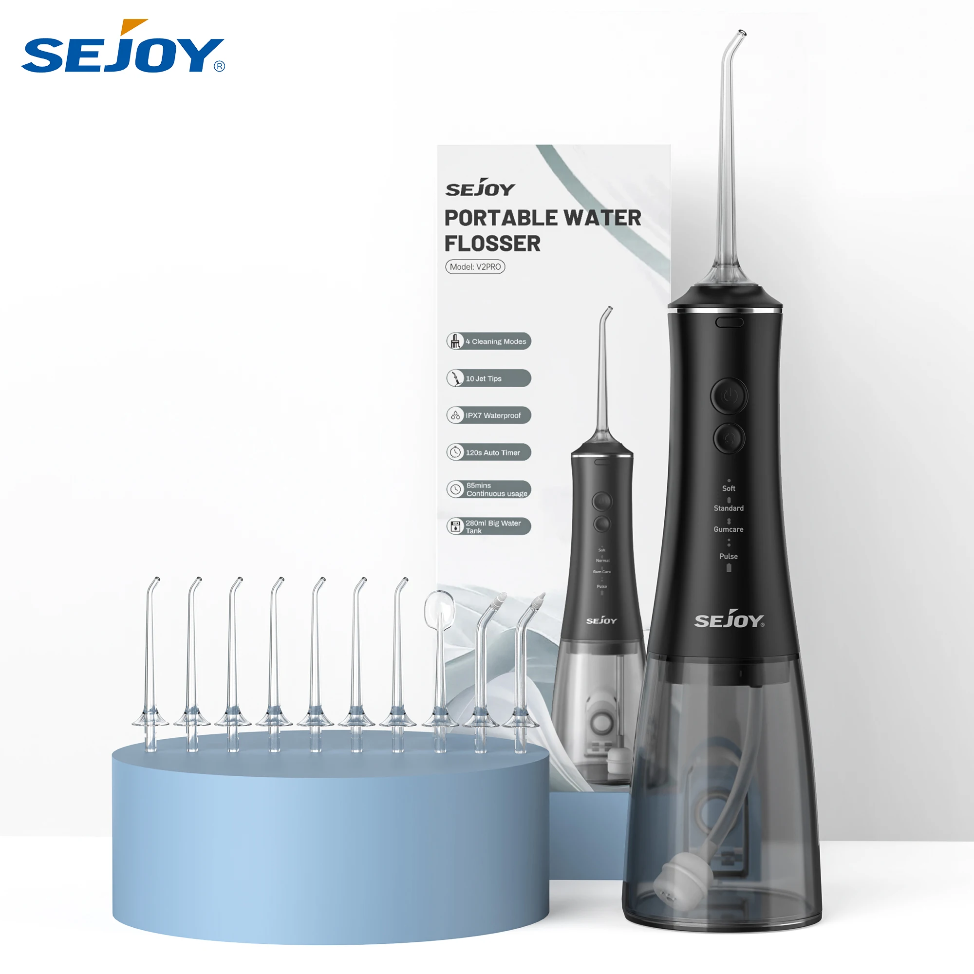 

Sejoy электрическая ирригатор для зубов беспроводной ирригатор для полости рта перезаряжаемый портативный очиститель зубов для здоровых десен