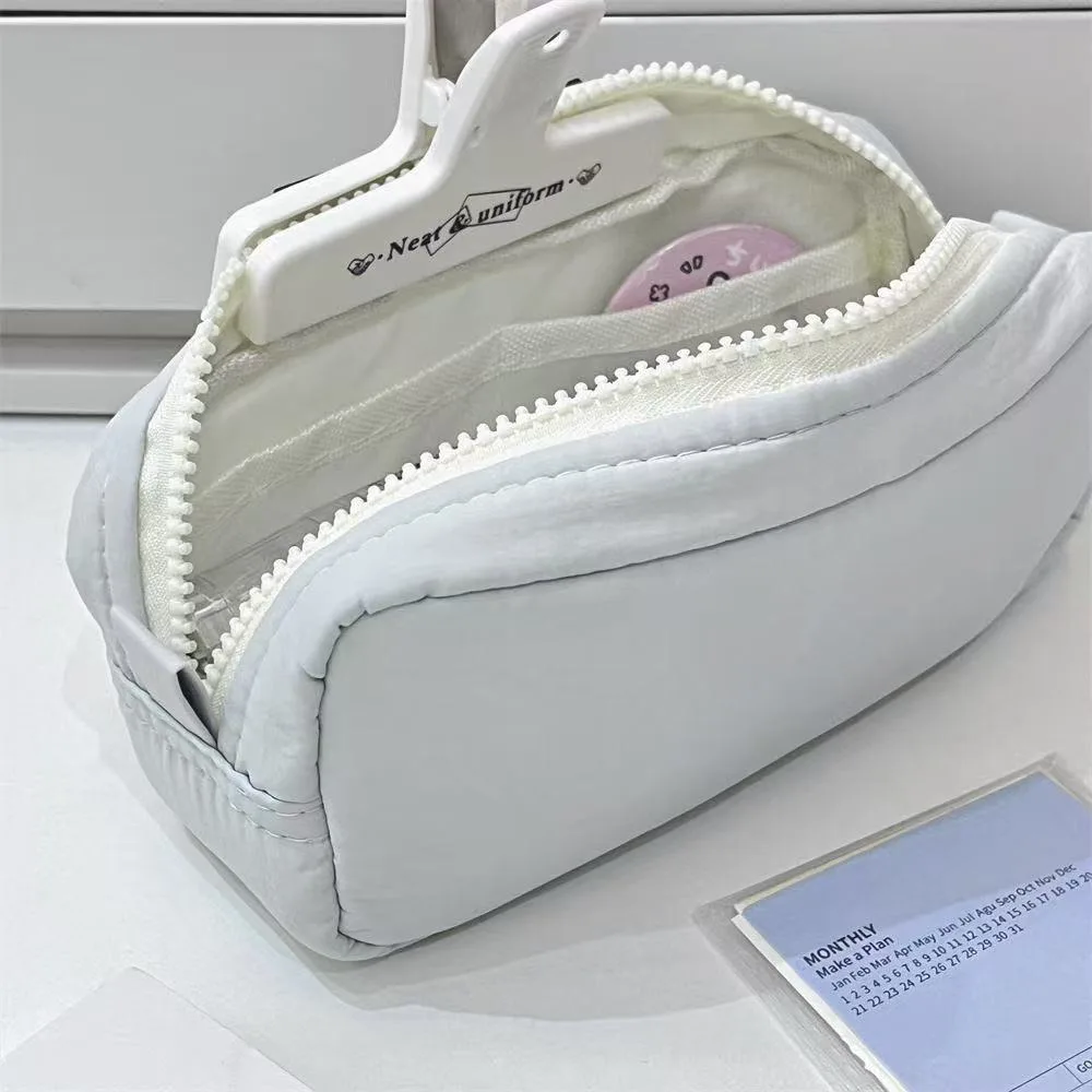 Hochwertige Einfarbige Stifttasche Große Kapazität Reißverschluss-Design Federmäppchen Tragbare Stiftbox für Schüler