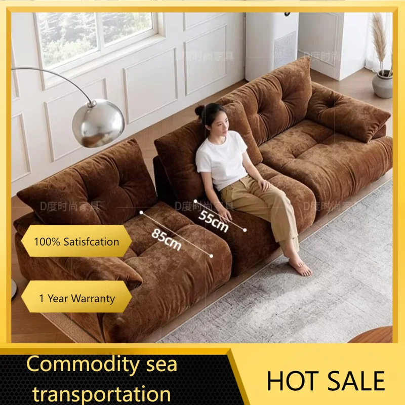 New Chenille Cloud Sofa Detachable & Adjustable Backrest Bouquet Couch Modern Sectional for Living Room & Home