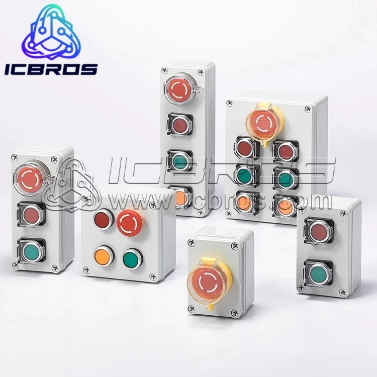 Button switch control box plastic hand-held self starting button waterproof box electrical industrial emergency stop LA38