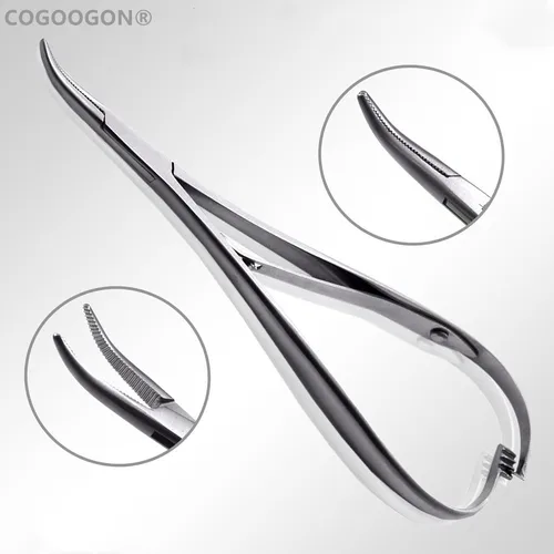 1 Uds. Punta Dental Smaha Mathieu porta agujas pinzas de sutura quirúrgica curvadas Ortho 14cm