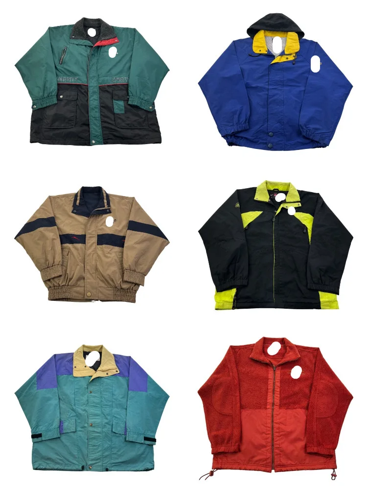 

Vintage American Hip Hop Loose Outerwear ex Streetwear Harajuku Sle Youth Sportswear Four Seasons Zipper Closure Long S...