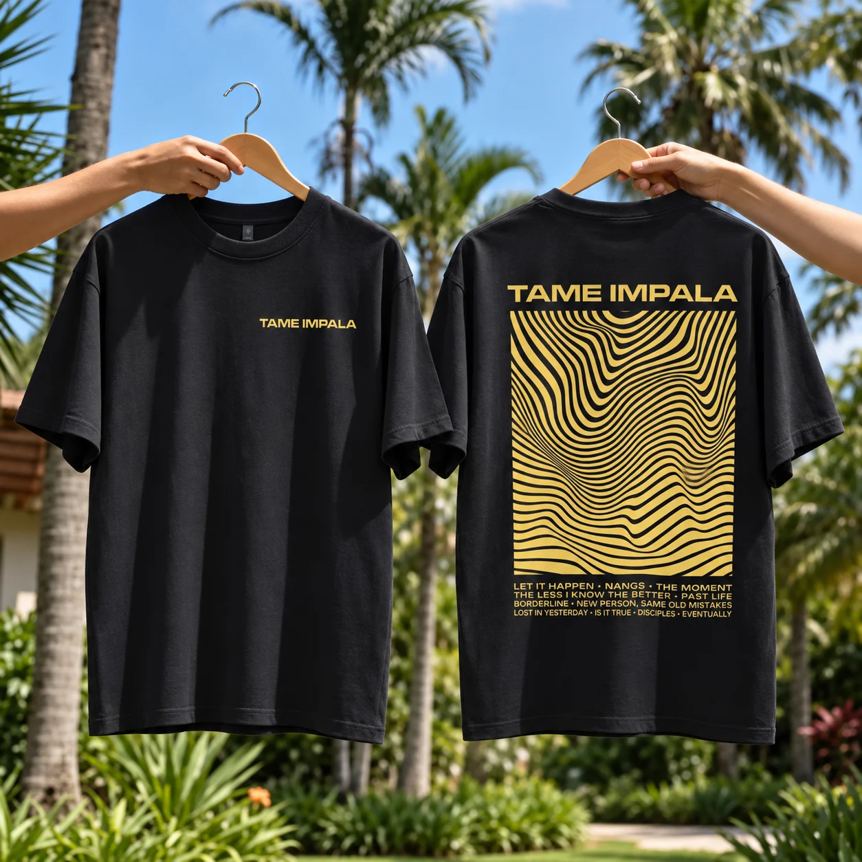 Arrival Rock Band Tame Impala Merch Graphic Print Cotton T‑Shirt Unisex Men Women Crew Neck Short‑Sleeve Oversized Casual Tops