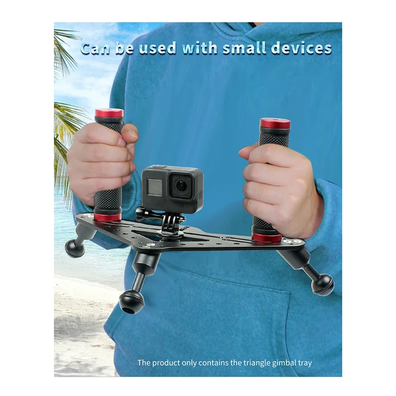

Durable-Three-Legged Pan/Tilt Bracket SLR Camera Underwater Photography Light Stand Base