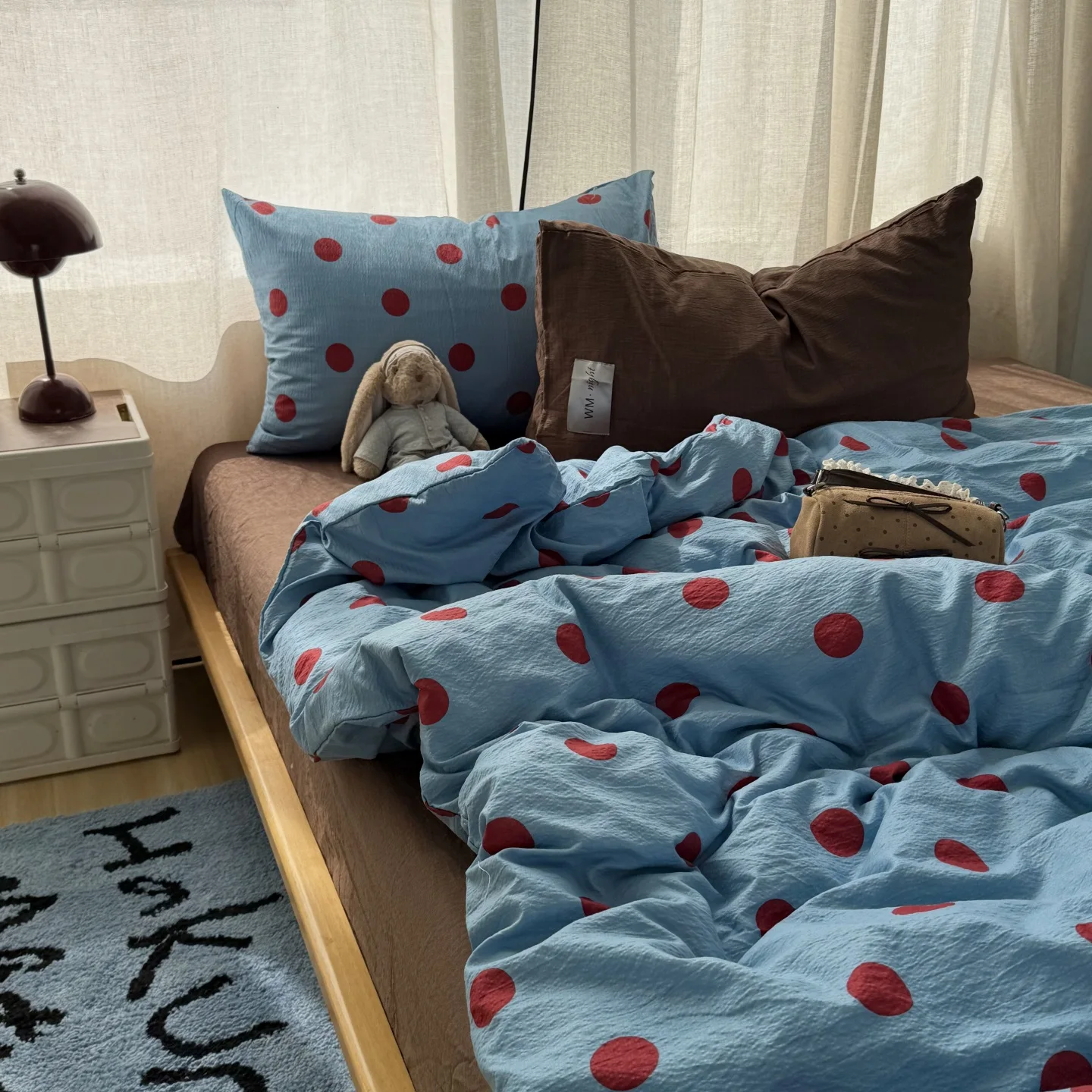 Polka Dot Bedding Sets Duvet Cover with Pillowcase bed sheet Bed Linens Quilt Cover Set Queen/King Double Single Full Size - view 3