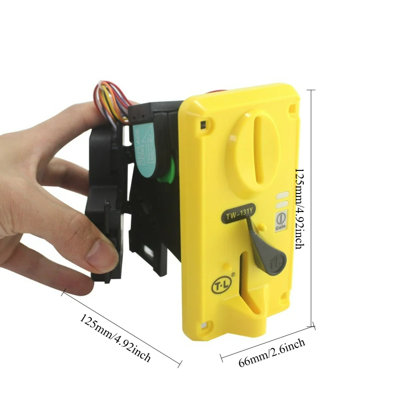TW131Y Coin Operated Claw Machine Yellow Panel with Comparator Coin Acceptor Coin Operated Games