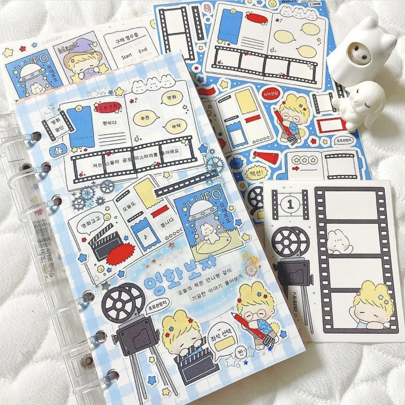 Korea Waterproof Cute Cartoon Girl Stickers Ipad Phone Case Handbook Diary Planner Notebook Scrapbook DIY Decorative Stickers image 3
