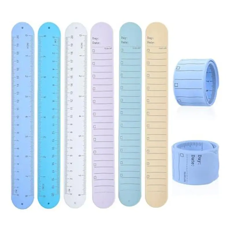 AAAEL-Wristbands, 6 Pieces To Do List Slap Bracelets Silicone Reusable Erasable Wrist For Daily Planner Study Tasks