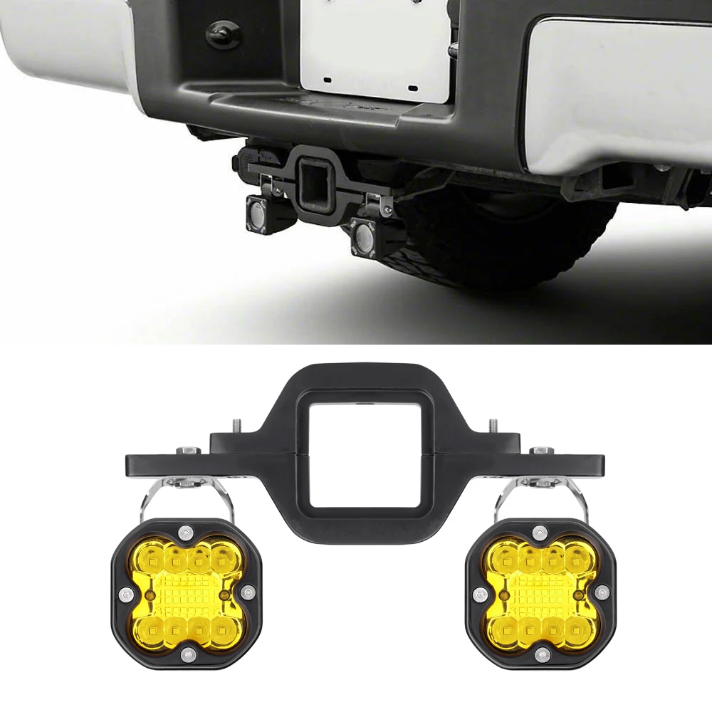 

3-дюймовый рабочий фсветильник, желтый прожектор для внедорожника с универсальным прицепом, сцепное крепление, кронштейн для Toyota, пикапа, грузовика, фургона