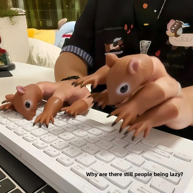 Stress Relief Squirrel Finger Covers Typing Feeling Good Office Creative Cute Abstract Keyboard Finger Gloves VOTWO Brand