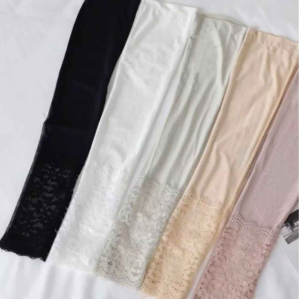 

Anti-UV Lace Ice Silk Sleeves UV Insulation Sun Protection Sunscreen Sleeve Arm Covers Long-sleeved Glove Cycling Gloves Women