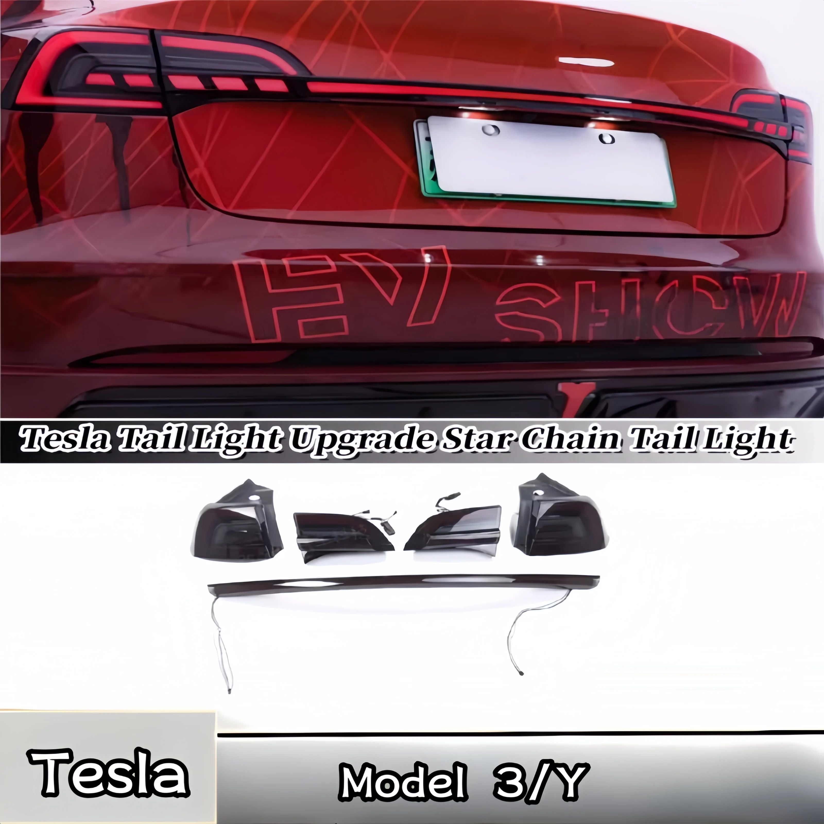 Car taillights suitable for Tesla Model 3/Y upgraded lightsaber taillights