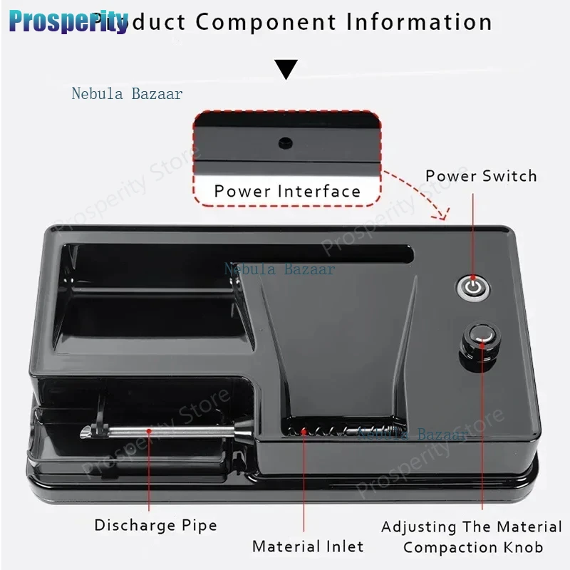 6.5/8 مللي متر ماكينة لف التبغ الأوتوماتيكية بالكامل مع مستشعر الأشعة تحت الحمراء الكهربائية الأسطوانة صانع تغليف السجائر ملحقات التدخين