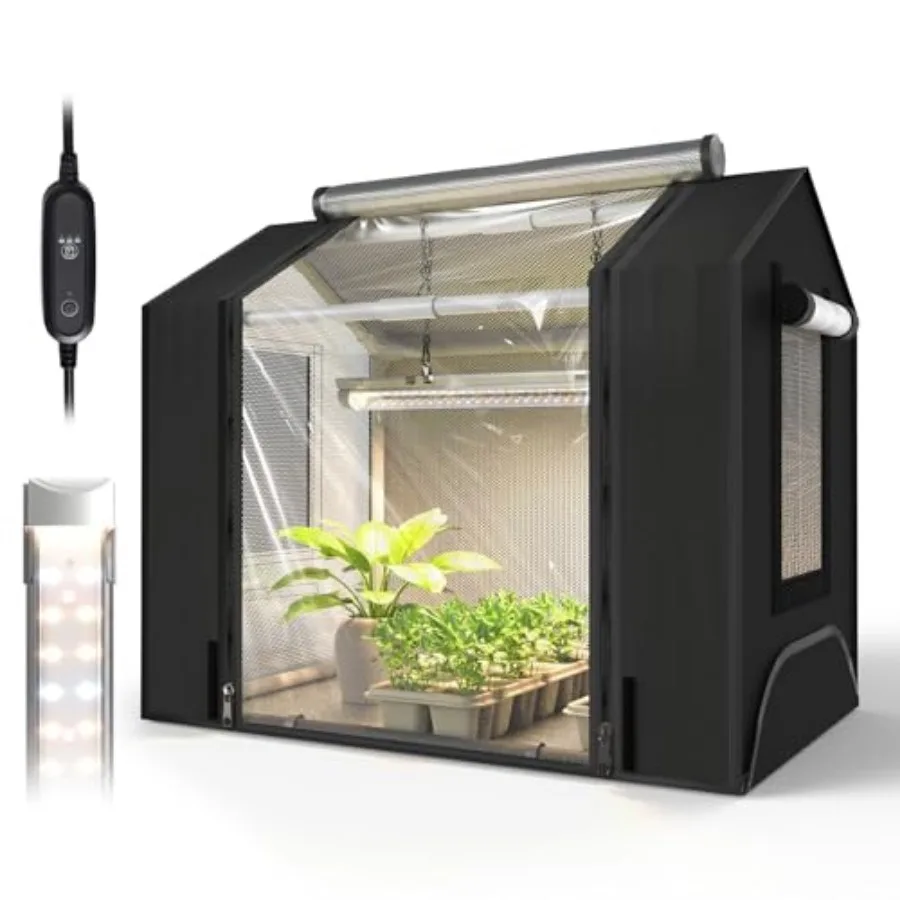 

Теплица для дома с фитолампой GM3 Mini Grow Tent, водонепроницаемым дном из ткани Оксфорд и вентиляционным окном для выращивания рассады
