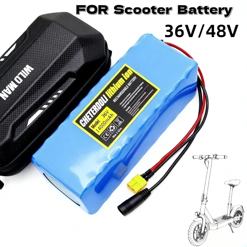 36V/48V 12Ah Parallel Battery Kit – Extra Power Expansion Pack with Storage Bag for Xiaomi M365/PRO/PRO2/1S/Mi3
