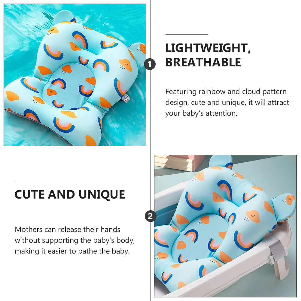 

1pc Anti-Slip Bath Mat For Infant Bathing Pad Lightweight Shower Lounger Bathtub Sling Support