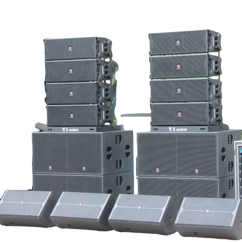 Dual 10 Inch Waterproof Active Passive Line Array Speaker Professional PA System for Outdoor Stage Public Broadcast