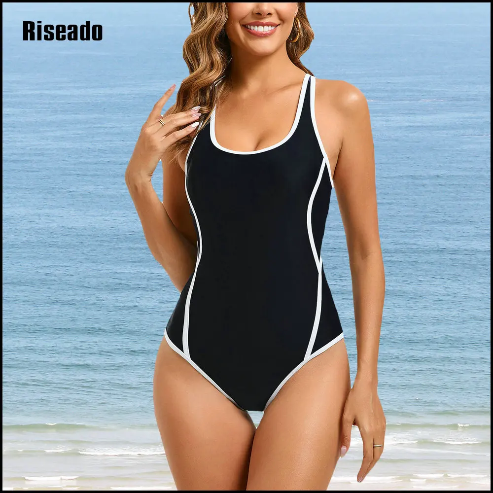 Women's One-Piece Swimsuit,Sexy Cross Back Swimwear, UPF 50+ UV Protection