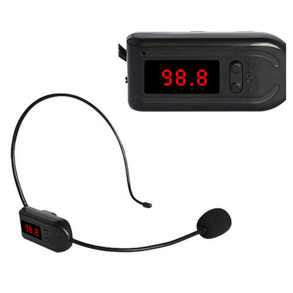 

Wireless FM Headset High-Definition Digital Tube Display Frequency Multi-channel High Sensitive Microphone Head for Lectures