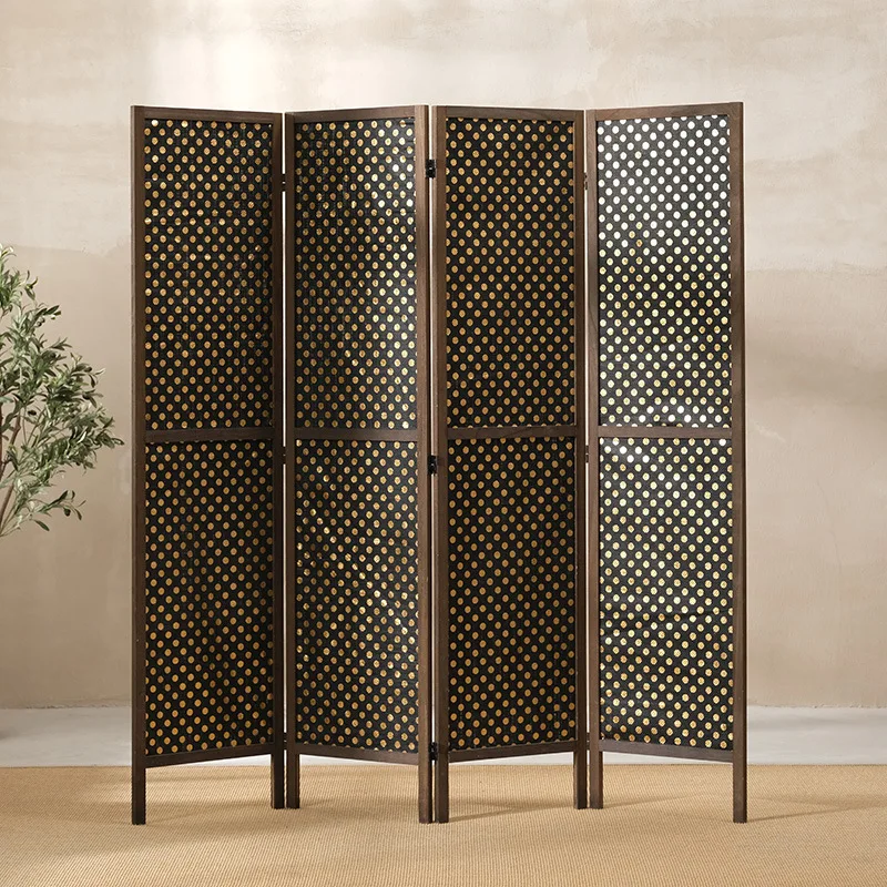 Manufacturer wholesale paulownia dyeing frame paper rattan simple hotel office home screen partition storage entrance interior
