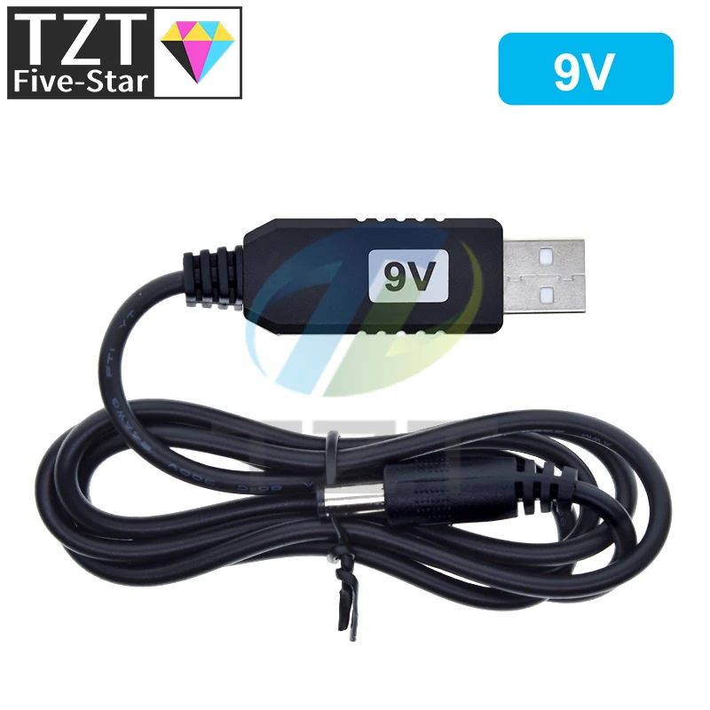 TZT USB Power Boost Line DC 5V to DC 9V / 12V Step UP Module USB Converter Adapter Router Cable 2.1x5.5mm Plug