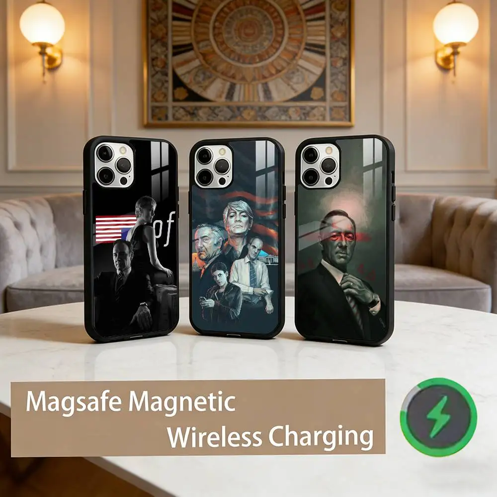 

H-House Of C-Card-s Phone Case For iPhone17,16,15,14,13,12,11 Plus,Pro Max Magnetic For Magsafe Wireless Charging
