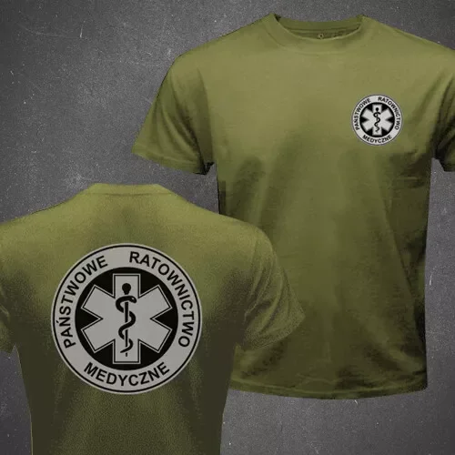 Poland EMS Emergency Medical Paramedic T-Shirt 100% Cotton O-Neck Summer Short Sleeve Casual Mens T-shirt Size S-3XL